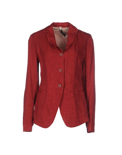 Shop Novemb3r Blazer In Brick Red