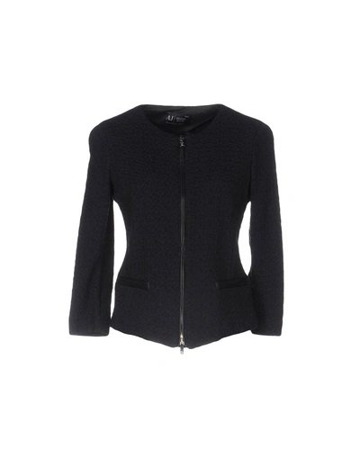 Shop Armani Jeans Blazer In Dark Blue