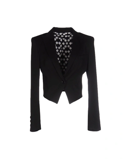 Shop Hanita Woman Blazer Black Size 6 Polyester, Elastane