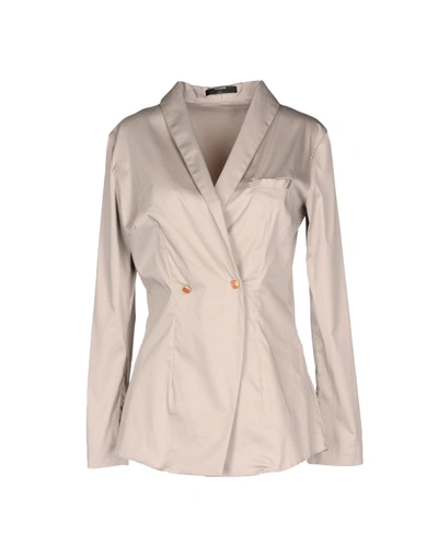 Shop Aglini Blazer In Light Grey