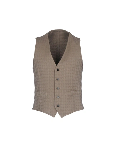 Shop Lardini Suit Vest In Grey