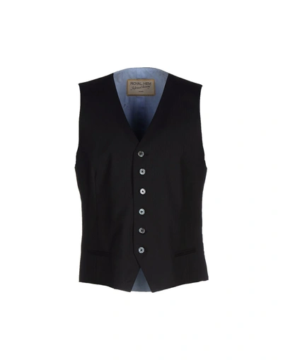 Shop Royal Hem Suit Vest In Black