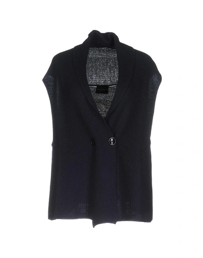 Shop Atos Lombardini Cardigan In Dark Blue