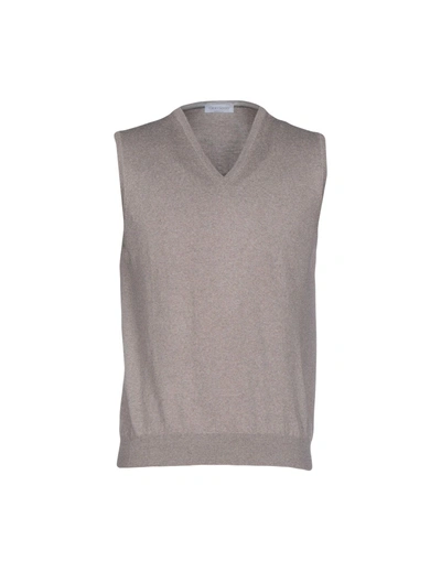 Shop Gran Sasso Man Sweater Light Grey Size 50 Virgin Wool In Khaki