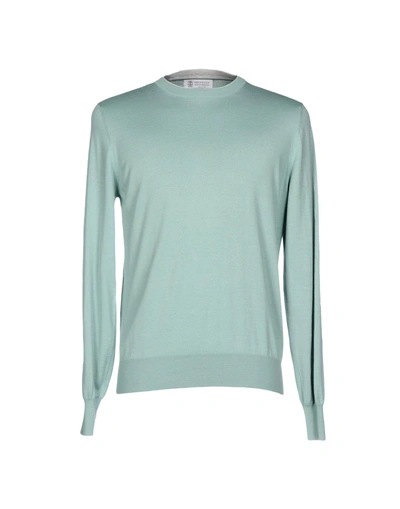 Shop Brunello Cucinelli Sweaters In Turquoise