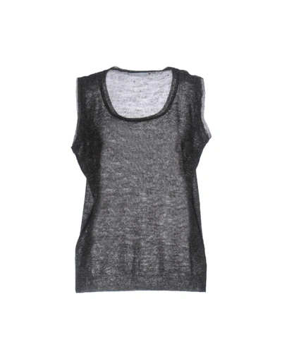 Shop Ballantyne Woman Sweater Black Size 8 Polyacrylic, Alpaca Wool, Polyester, Linen, Polyamide