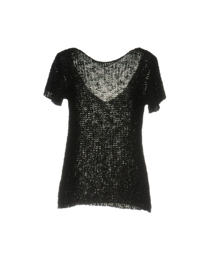 Shop Charlott Woman Sweater Black Size L Viscose, Linen, Nylon