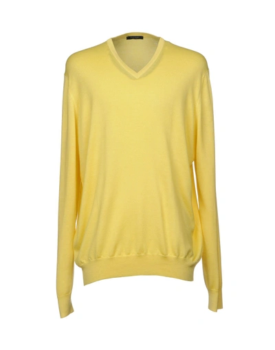 Shop Gran Sasso Man Sweater Yellow Size 46 Virgin Wool