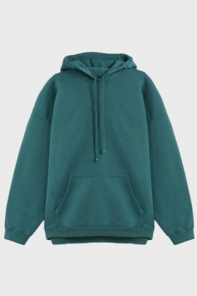 Shop Yeezy Single Layer Cotton Hoodie In Green