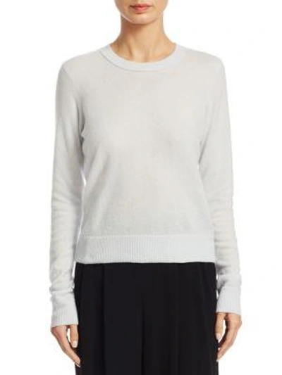 Shop Vince Cashmere Crewneck Pullover In Ice