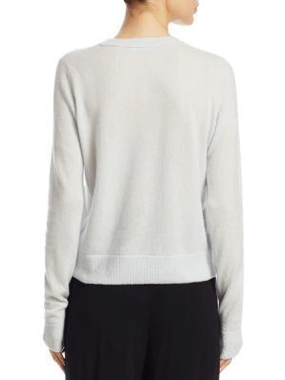 Shop Vince Cashmere Crewneck Pullover In Ice