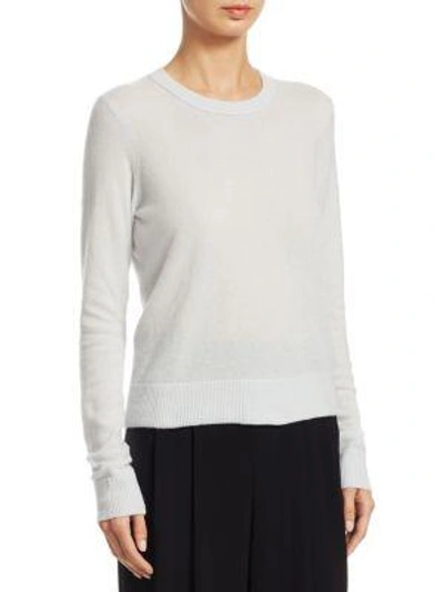 Shop Vince Cashmere Crewneck Pullover In Ice