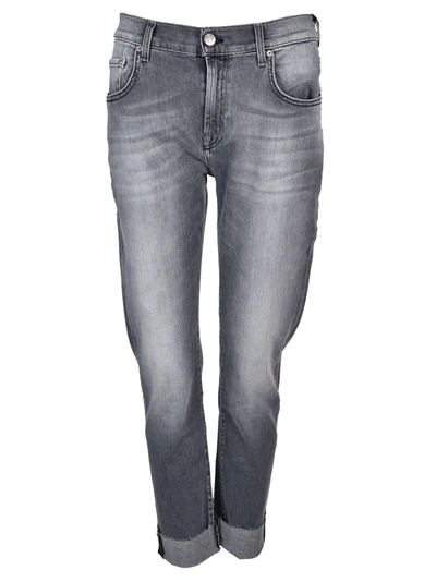 Shop 7 For All Mankind Slim Illusion Washed Jeans In Washed Grey