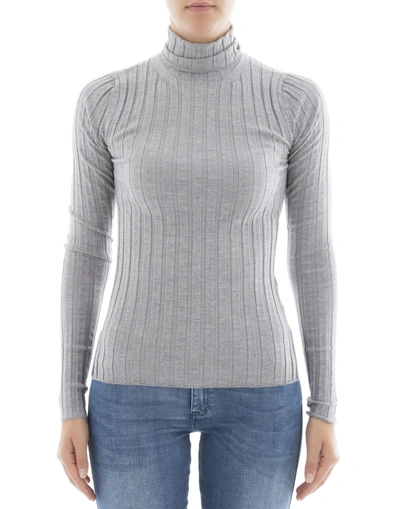 Shop Acne Studios Grey Wool Turtleneck.