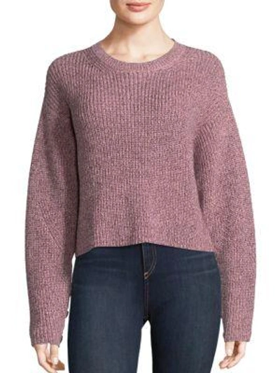 Shop Rag & Bone Lurex Crewneck Jumper In Dusty Rose