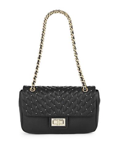Karl Lagerfeld Paris Agyness Leather Handbag-black | ModeSens