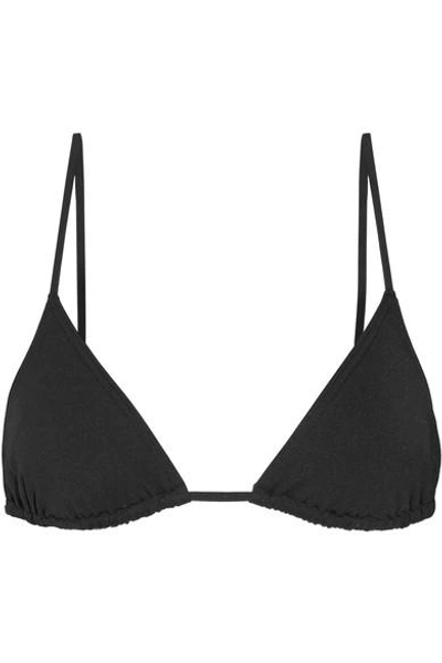 Shop Eres Les Essentiels Mouna Triangle Bikini Top In Black