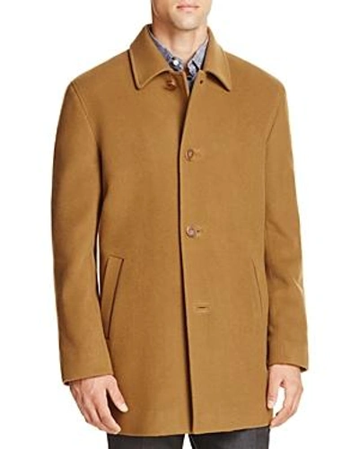 Shop Cole Haan Wool Cashmere Topper Coat In Camel
