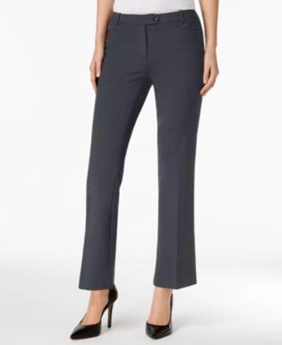 Shop Calvin Klein Petite Straight-leg Pants In Charcoal