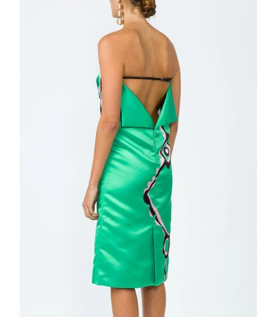 Shop Marni Green Strapless Sheath Dress