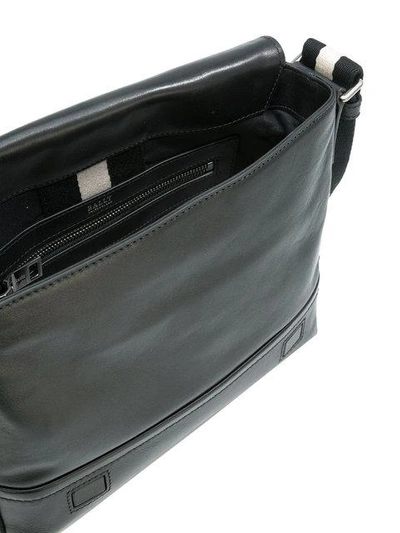 Shop Bally Zipped Messenger Bag In Black