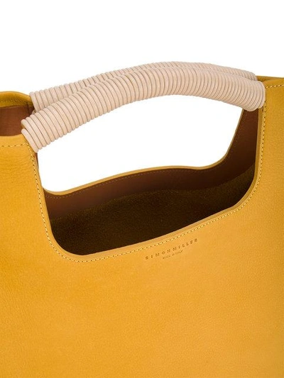Shop Simon Miller Yellow Birch Large Leather Tote Bag - Orange