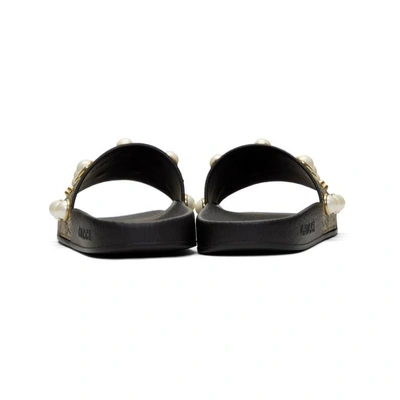Gucci Pursuit Imitation Pearl Embellished Slide Sandal In Light Beige/gold  | ModeSens