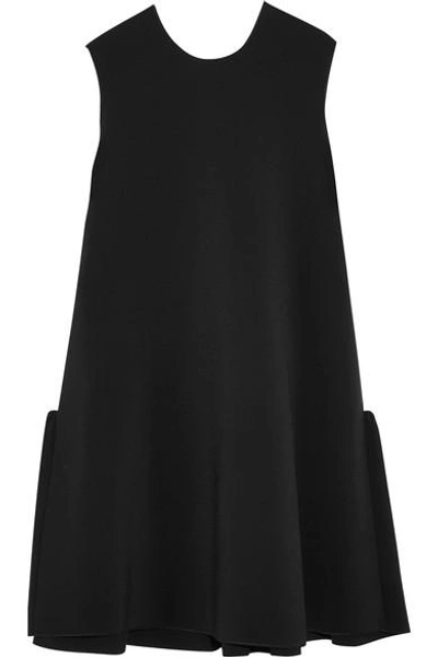 Shop Roksanda Fuji Two-tone Cady And Crepe Mini Dress In Black
