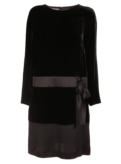 Shop Alberta Ferretti Color Block Dress In Nero