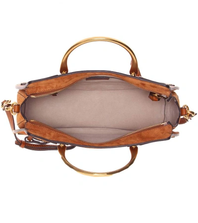 Shop Chloé Pixie Leather And Suede Shoulder Bag In Brown