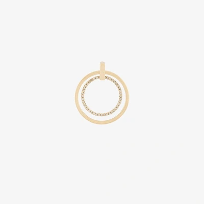 Shop Asherali Knopfer 18kt Gold Giulia Double Hoop Diamond Earrings In Metallic