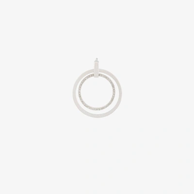 Shop Asherali Knopfer 18k Giulia Double Hoop Diamond Earring In Metallic