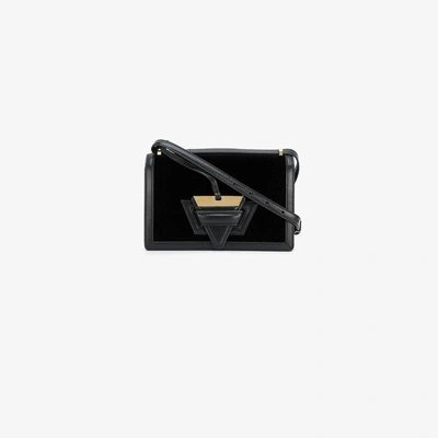 Shop Loewe Black Barcelona Velvet Box Bag