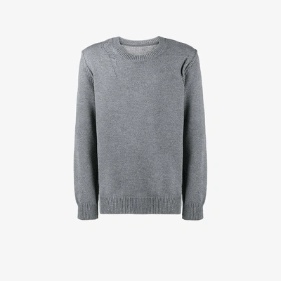 Shop Kazuyuki Kumagai Distressed Sweater In Grey