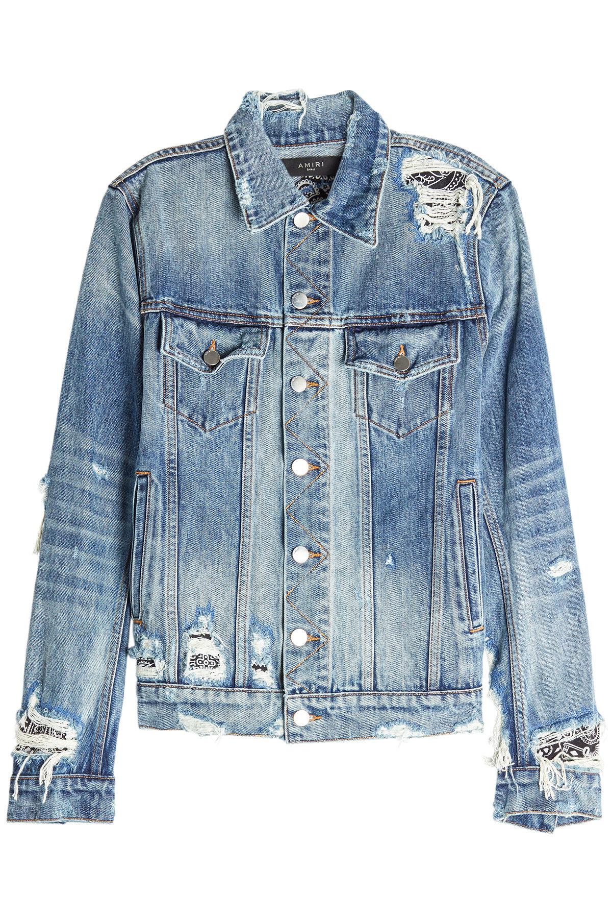 amiri shearling denim jacket