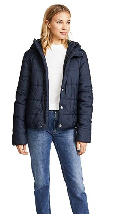 Shop Apc Geneva Puffer Jacket In Marine