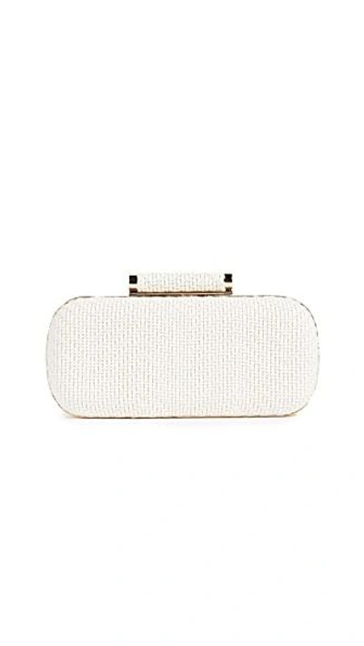 Shop Inge Christopher Catalina Woven Clutch In White