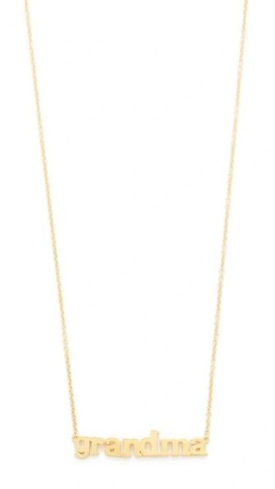 Shop Jennifer Meyer Jewelry 18k Gold Grandma Necklace In Yellow Gold
