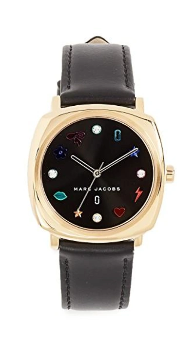 Shop Marc Jacobs Mandy Watch, 34mm In Black