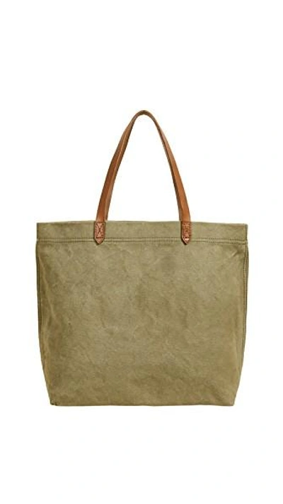Shop Madewell Heavy Canvas Transport Tote In British Surplus