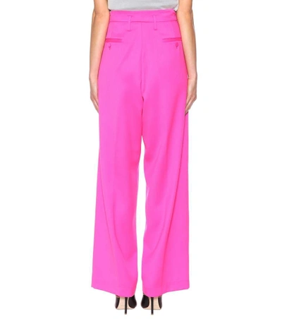 Shop Golden Goose Wool And Mohair-blend Trousers In Pink