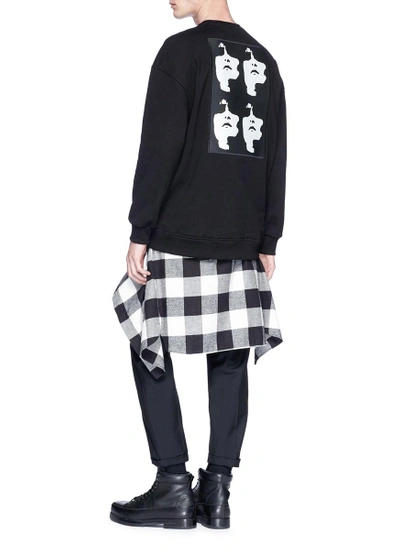 Shop Neil Barrett Abstract Face Sweatshirt