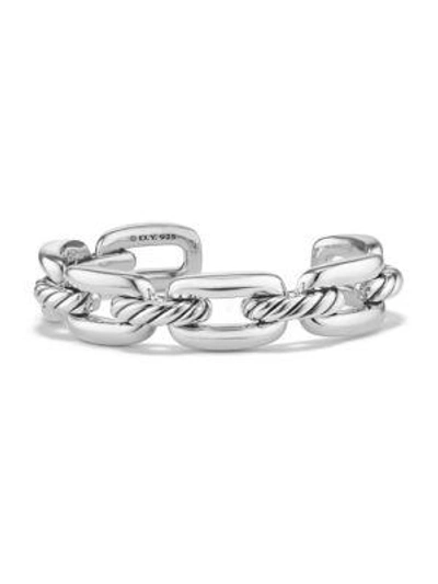 Shop David Yurman Women's Wellesley Chain Link Cuff/14mm In Silver