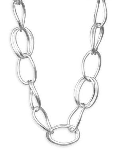 Shop Stephanie Kantis Oval Chain Necklace In Silver