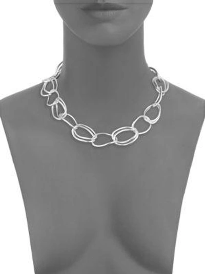 Shop Stephanie Kantis Oval Chain Necklace In Silver