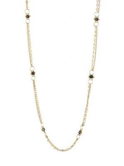 Shop Amali Black Diamond & 18k Yellow Gold Necklace