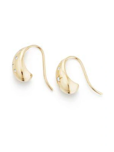 Shop David Yurman Pure Form Diamond & 18k Yellow Gold Earrings