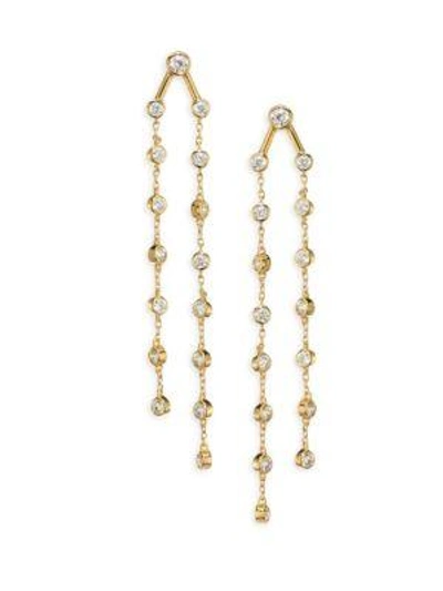 Shop Jules Smith Rosella Chain Drop Earrings In Yellow Gold