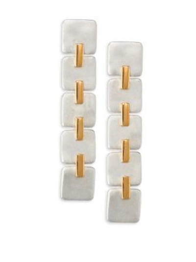 Shop Stephanie Kantis Building Blocks Two-tone Earrings In Yellow Gold