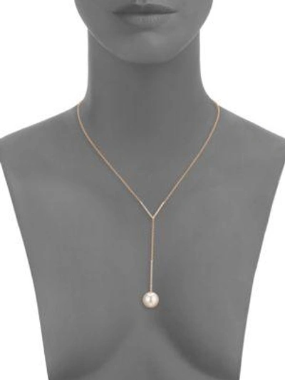Shop Yoko London 18k Rose Gold, Diamond & 12.5mm Australian Southsea Pearl Y-necklace